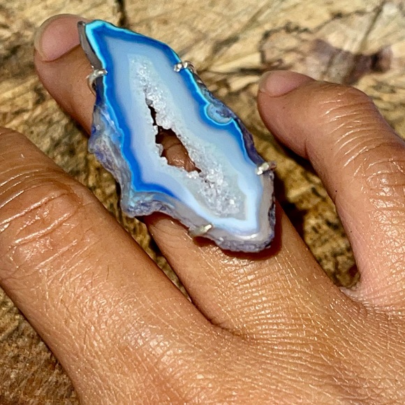 Drusy Solar Quartz Ring Size 7 - Picture 2 of 5